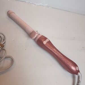 Beachwaver B1 Rose Gold Glitter Curling Iron Wand Professional Styling Tool